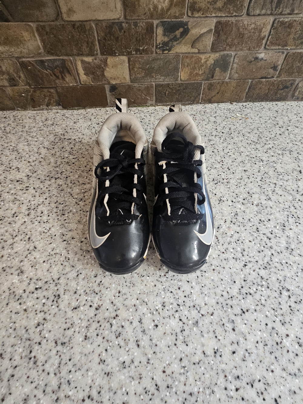 Nike Kids Black and White Football Cleats